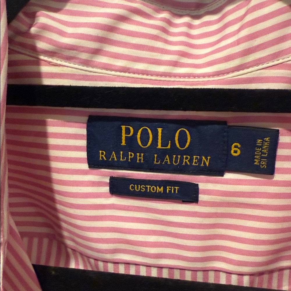 Ralph Lauren Pink Striped Dress Shirt - Picture 2 of 5
